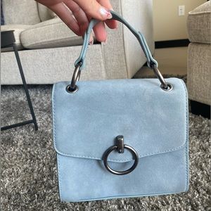 Blue suede universal threads purse